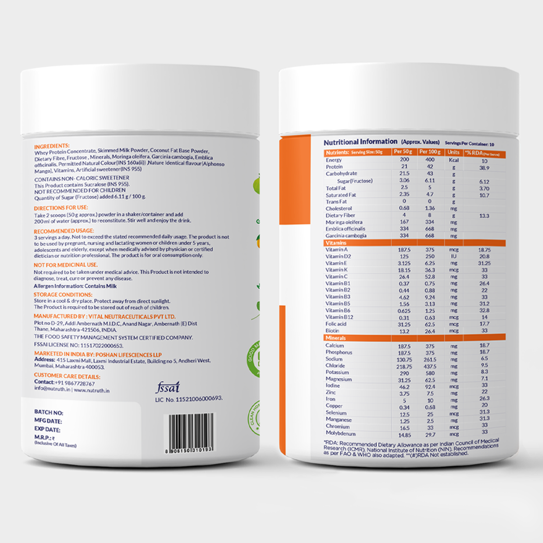 Meal Replacement Slim Shake - Alphonso Mango