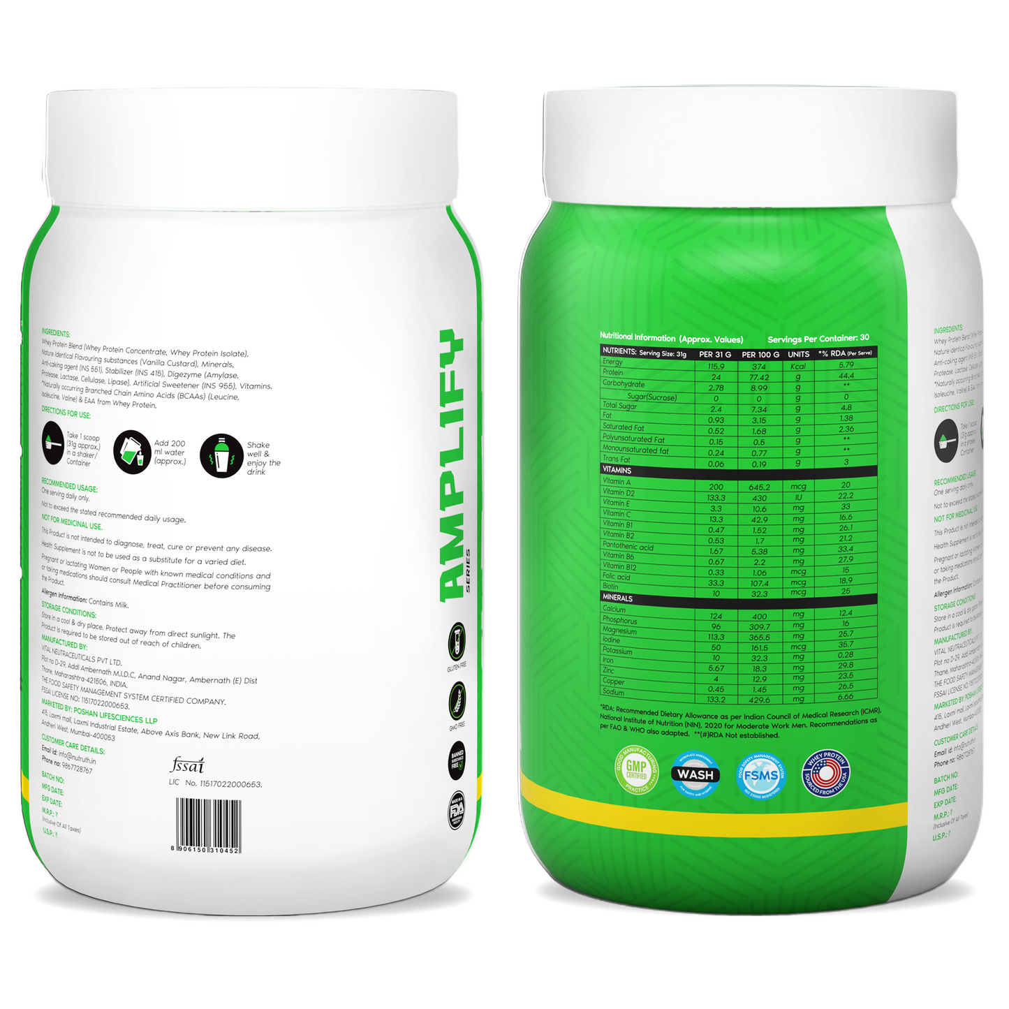 Amplify Whey Blend - Custard Vanilla