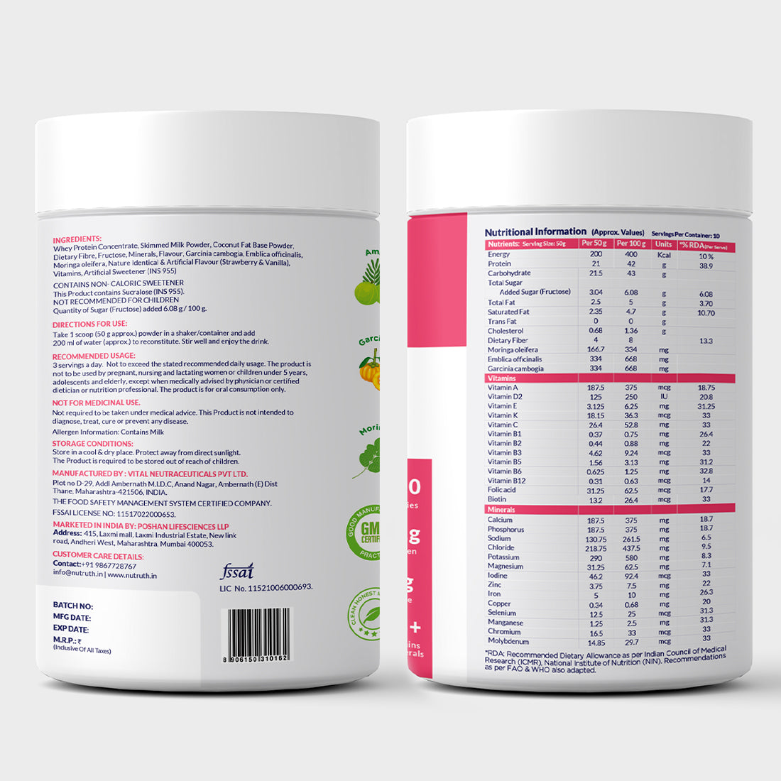 Meal Replacement Slim Shake - Strawberry