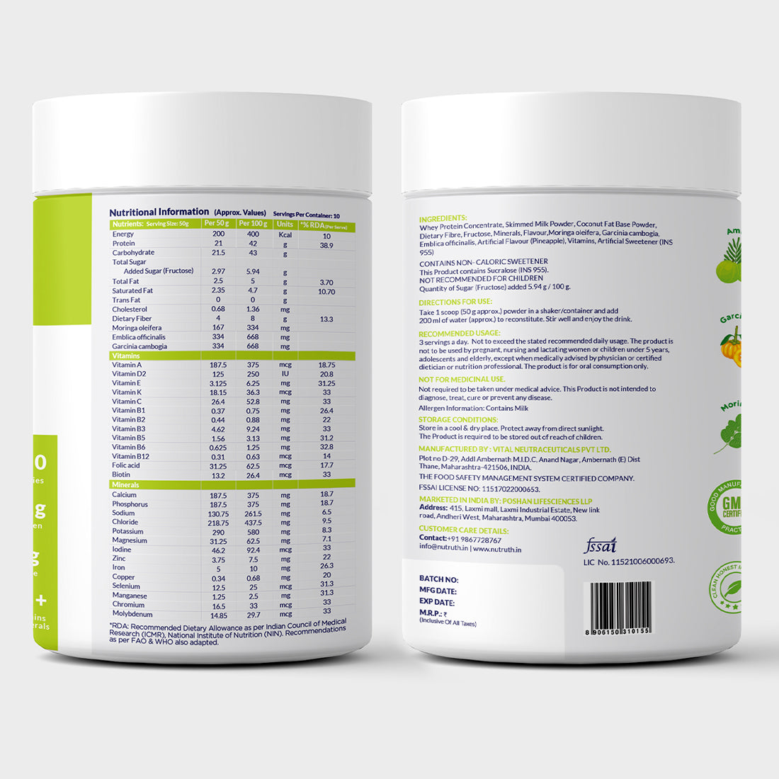 Meal Replacement Slim Shake - Pineapple