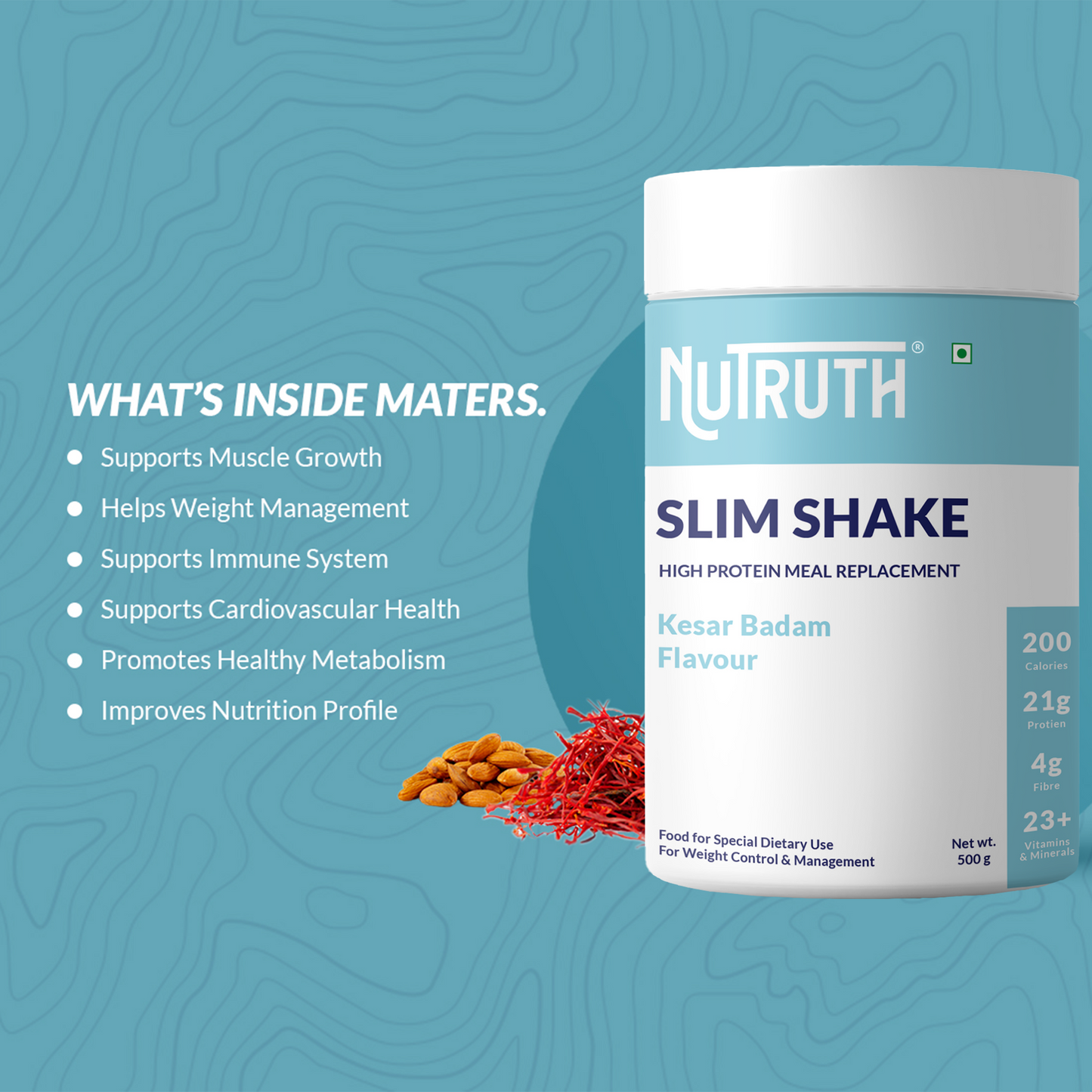 Meal Replacement Slim Shake - Kesar Badam