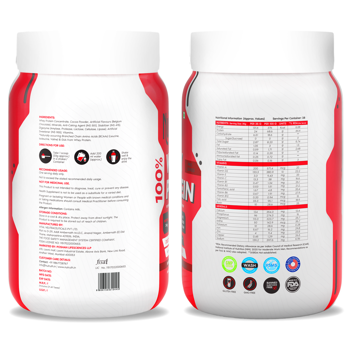 100% Whey Protein - Belgium Chocolate