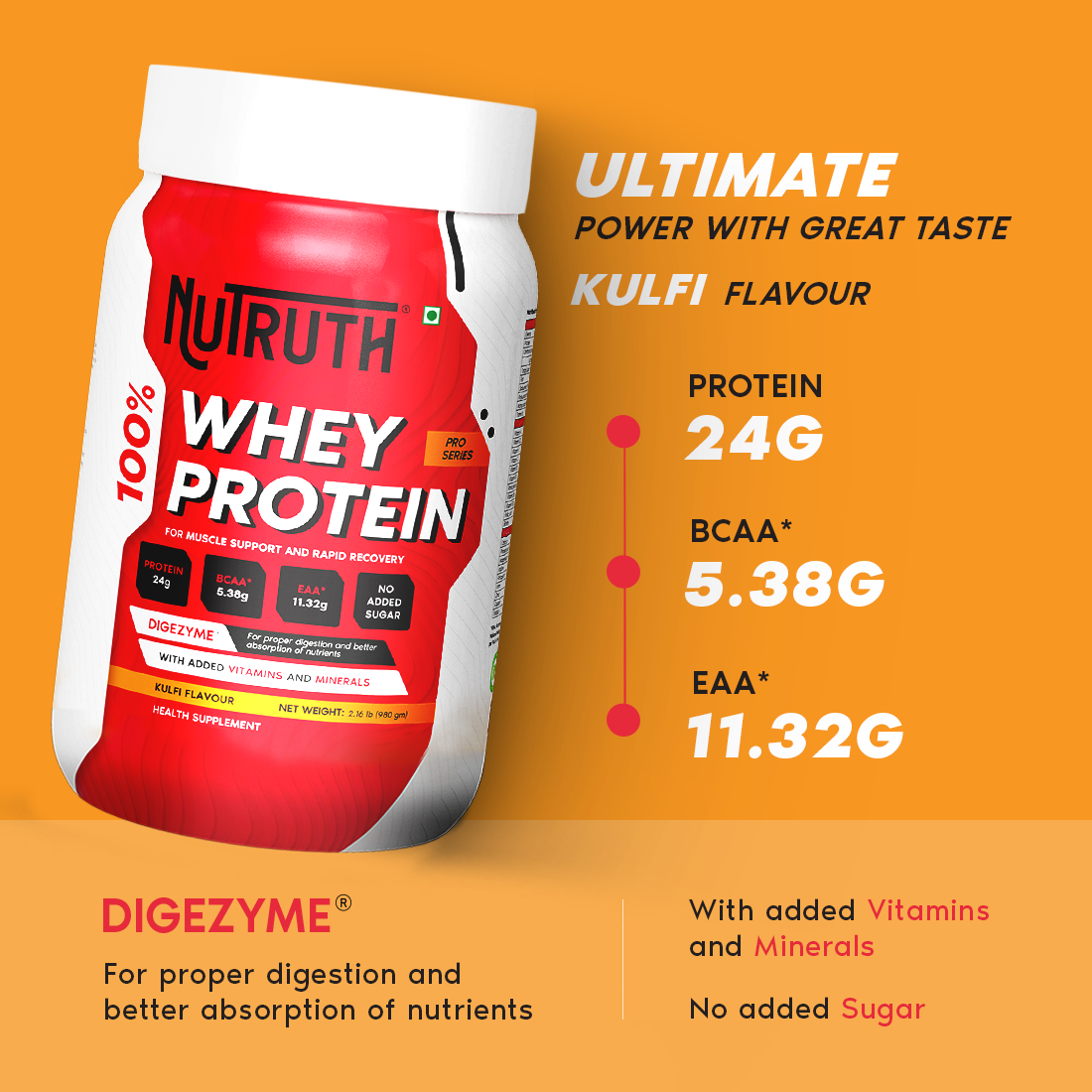 100% Whey Protein - Kulfi